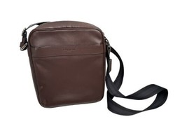 COACH Mens Brown Leather Flight Bag Crossbody Charles Shoulder Bag - £57.02 GBP