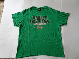 Harley-Davidson Motorcycle Men&#39;s S/S T-shirt X Large Green - Wausau - £15.93 GBP