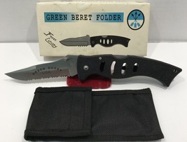 Frost Cutlery Green Beret Folder Pocket Knife 15-059 B Lot#1 - $18.69