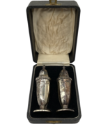 Vintage Sterling Silver Salt &amp; Pepper Shakers EV, Crown, Lion, H - €81,93 EUR