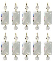 Royal Designs Replacement Chandelier Clear Crystal Prism K9 Quality Rect... - $24.70+