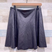 Spanx Faux Leather Mini Skirt Black Pull On Elastic Waist Casual Womens ... - $59.39