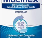 Chest Congestion, Mucinex 12 Hour Extended Release Tablets, 600 mg Guaif... - £35.18 GBP