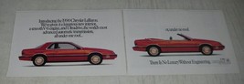 1990 Chrysler LeBaron Ad - We&#39;ve given it a luxurious new interior - £14.76 GBP