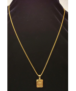 Yellow Goldtone Initial A-Z Pendant Necklace - £7.98 GBP