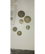 US SILVER COIN COLLECT/1924 PEACE DOLLAR/ 2 BARBER Hlfs/3 DIMES/2 STL CN... - $1,347.46 MXN