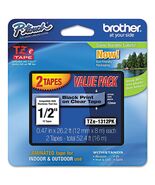 Brother P-Touch TZE1312PK Standard Adhesive Laminated Labeling Tapes, 1/... - $18.79