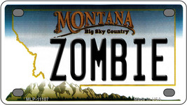 Zombie Montana Novelty Mini Metal License Plate Tag - £11.93 GBP