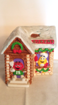 M&amp;M&#39;S Ceramic Christmas Bakery House Cookie/Candy Jar - $19.99