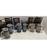 Lot of 6 Vintage Avon Mini Beer Stein Original Box Classic Cars Ships Pl... - $46.66 CAD