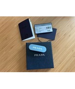 PRADA  Logo Hair Clip Blue  Gold Metal Italy with Box - $835.25 CAD