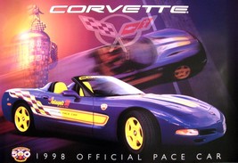 1998 Chevy Corvette Pace Car Poster Indianapolis 500, BIG 36 X 24&quot; Origi... - £19.44 GBP