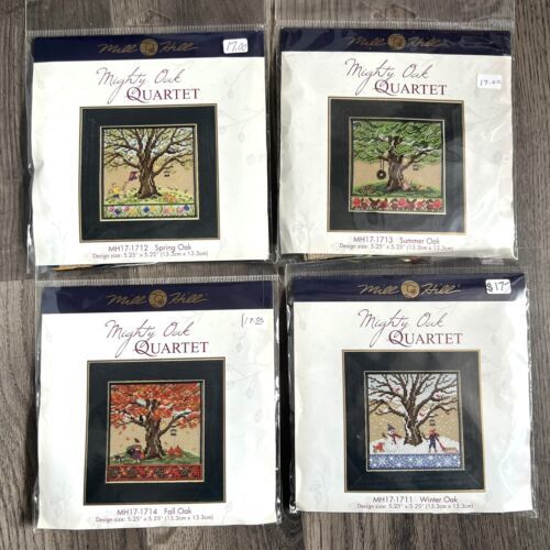 Primary image for Mill Hill Beads Mighty Oak Quartet Lot of 4 Spring Summer Winter Fall MH17