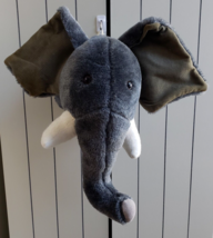 Dianne Shapiro Soft Sculpture Elephant Head Plush Wall Mount Humane Trophy - £35.57 GBP