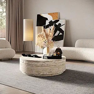 Rollis Collection Modern Living Room Laminate Finished Round Coffee Tabl... - $1,372.99