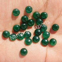 13x13 mm Round Natural Green Aventurine Cabochon Loose Gemstone Lot - £6.25 GBP+