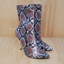 PrettyLittleThing Snake Print Ankle Boots size 8 M - £28.60 GBP