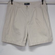 Polo Ralph Lauren TYLER Chino Beige Shorts Men&#39;s (W 38) Pleated Front Or... - $45.00