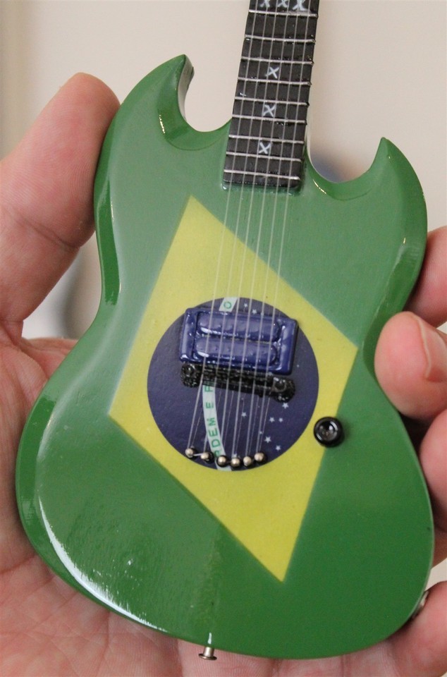 MAX CAVALERA (Sepultura)ESP Brazilian Flag MC600 LTD1:4 Scale Replica Guitar~New Item image 2