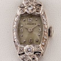 Longines 14k White Gold and Diamond Women's Dress Watch Gorgeous - $2,568.77