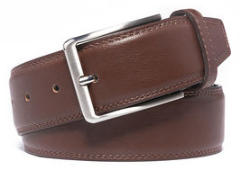 Brown Men&#39;s Leather Dress Belt with Single Prong Buckle Belts Size 42-44 - $15.80