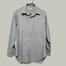 Simms Mens Button Down Shirt 15.5&quot; Neck 33 Sleeve Blue White Long Sleeve - £10.21 GBP