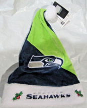 NFL Seattle Seahawks Season Spirit Neon Green & Blue Basic Santa Hat FOCO - £21.52 GBP