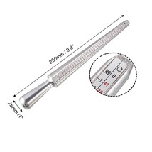 Ring Size Mandrel, US Sizes 1-15, EU, mm and International Sizes Aluminu... - $9.58 CAD