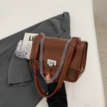  Simple And Stylish Casual Underarm Bag Oil Wax Leather Texture 2023 Autumn Temp - $42.00