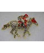 Kentucky Derby Racing Horse Jockey Pin Brooch, Equestrian Horses Kentuck... - £19.53 GBP