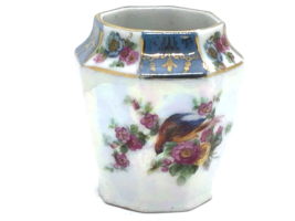 Toothpick Holder Germany LUSTERWARE Pheasant Pattern 1915-30 Antique Por... - $35.37