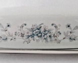 LIMOGES Bridal Bouquet Platinum Trim Covered Butter Dish Porcelain Japan - $12.86