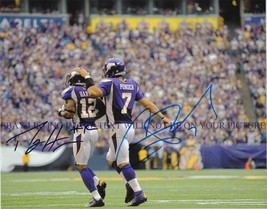 Christian Ponder And Percy Harvin Autographed 8x10 Rp Photo Minnesota Vikings - £15.62 GBP