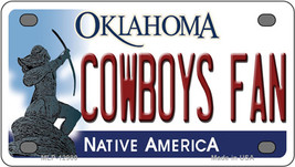 Cowboys Fan Oklahoma Novelty Mini Metal License Plate Tag - £11.95 GBP