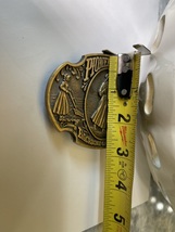 Brass belt buckle Pioneer Woman by Terry Wofford 743 of 1000 solid Ltd. Edition  image 4