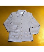 Vintage 1980s Castleberry Womens Wool Mohair Beige Knit Cardigan Jacket ... - €56,32 EUR