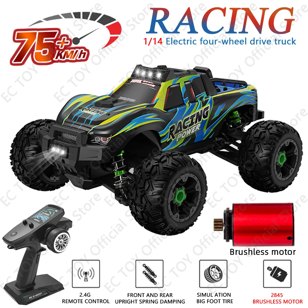 XDKJ-013PRO 1:14 75KM/H Brushless RC Car 4WD High Speed Remote Control Cars - £128.29 GBP+