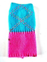 Vintage Barbie Fashion #1804 Knit Hit Vgc Pink Blue Sheath Dress - £27.74 GBP