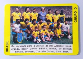 Brazil Team ~ Fifa World Cup Mexico 86 ✱ Rare Vtg Soccer Pocket Calendar Card - £19.97 GBP