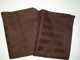 Pair of Charter Club Damask Standard Queen Size Dark Brown Stripes Pillowcases - £23.81 GBP