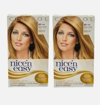 2 Pack Clairol Nice&#39;n Easy 8G/104 Natural Medium Golden Blonde Permanent Color - £23.73 GBP