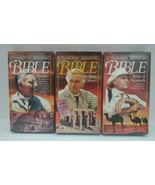 Charlton Heston Presents the Bible The Story of Moses Passion VHS Lot of 3 - £14.79 GBP