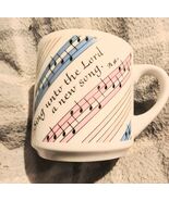 &quot;Sing to the Lord a New Song&quot; Gibson Mug Pink &amp; Blue Music Staff Art Cup - $10.00