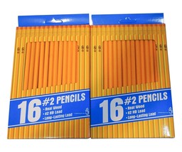 Set of 32 HB # 2 Pre-Sharpened Graphite Latex Free Eraser Yellow Barrel Fr-Sh - £6.46 GBP