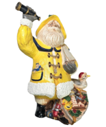Ceramic nautical Santa figure yellow raincoat 10” Hand Painted Christmas... - £55.05 GBP