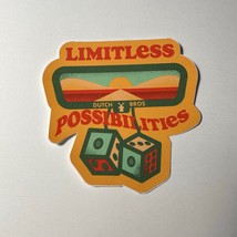 Dutch Bros Sticker April 2021 Limitless Possibilities Dice Rearview mirror Decal - £3.87 GBP