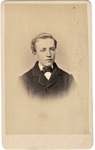 CDV Photo of Young Man in Suit 1870s  Jever, Germany - £3.18 GBP