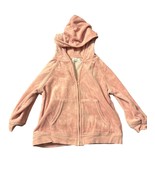 Angel Dear Toddler Hooded Zip-Up Jacket Pink Velour Fabric Lightweight W... - £12.99 GBP