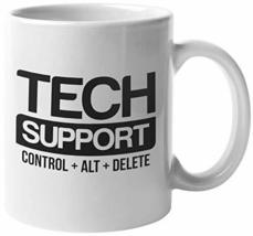 Tech Support. Control-Alt-Delete. Funny Techie Coffee &amp; Tea Mug For Wome... - £15.54 GBP+