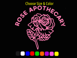 Rose Apothecary Logo Schitt&#39;s Creek Pride Vinyl Window Sticker Choose Size Color - £2.25 GBP+